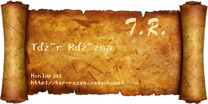 Tér Rózsa névjegykártya